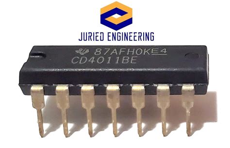 Juried Engineering Cd4011be Cd4011b Cd4011 Cmos Quad 2 Input Nand Gate