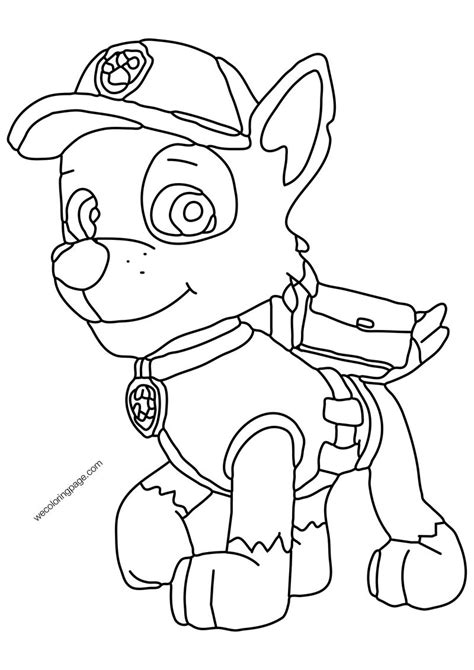 More cartoon characters coloring pages. Rocky Recycler Pup Paw Patrol Dog Coloring Page - Coloring ...