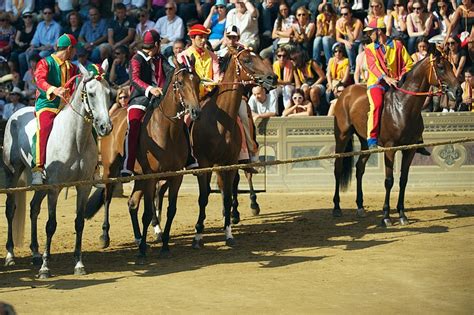Horses And Jockeys In The Wildest Horse Race In The World Italys Il
