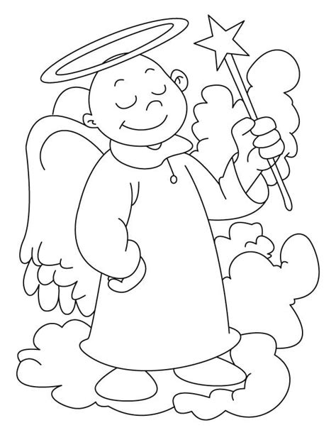 Cartoon Angel Coloring Page Download Print Or Color Online For Free