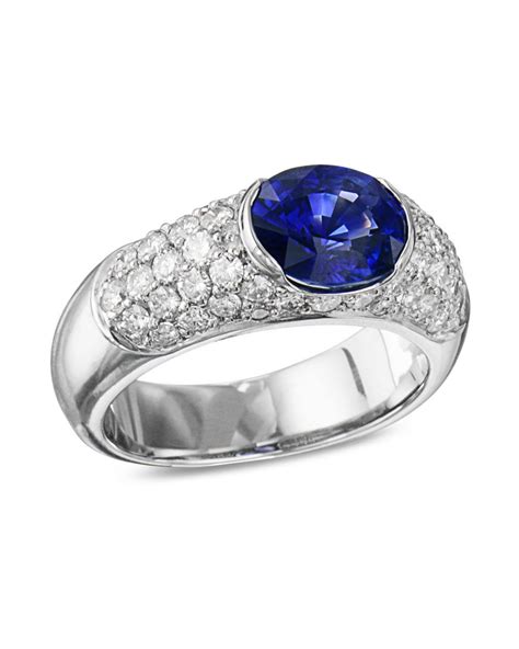 Oval Blue Sapphire Diamond Ring Turgeon Raine Blue Sapphire Diamond