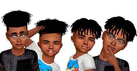 Children Black Curly Hair Sims 4 Adlikos