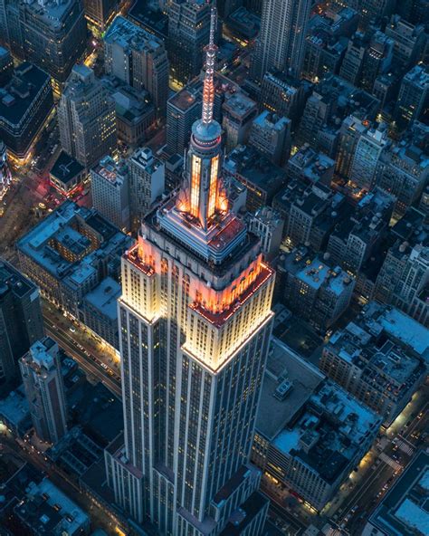 Empire State Building From Flynyon Doorless Helicopter Flight New
