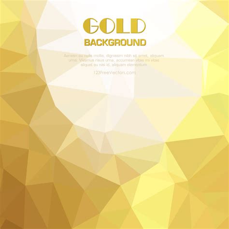 Polygonal Triangular Golden Background Free Vector By 123freevectors On