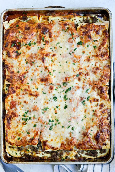 Easy Sheet Pan Lasagna Simply Scratch