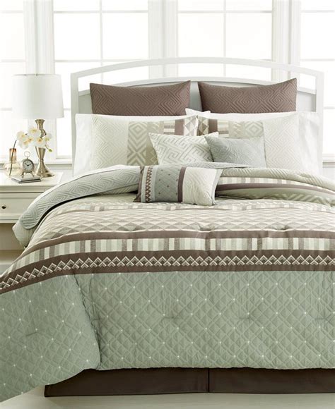 Sunham Eames 108 Piece King Comforter Set Sage Greenmocha Bedding