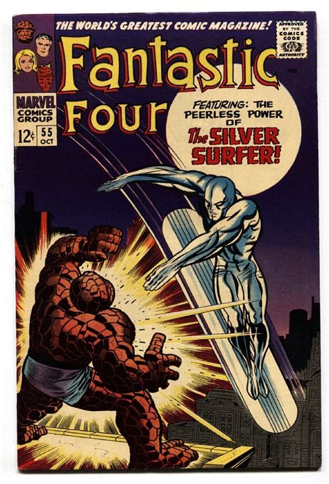 Fantastic Four 55 Silver Surfer Comic Book 1966 Marvel Kirby Vf Hipcomic