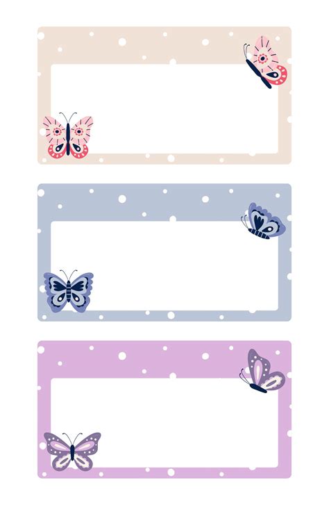 9 Best Images Of Free Printable Name Tags Free Printable Butterfly