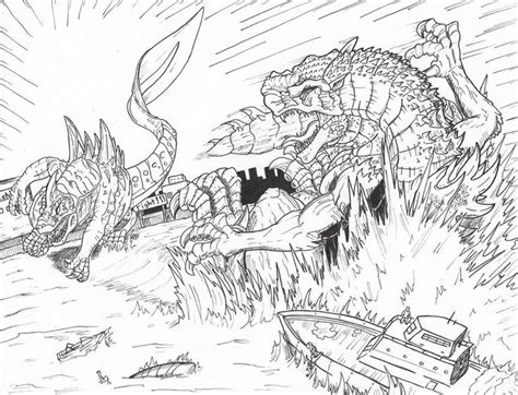 Godzilla big fat godzilla coloring pages lineart godzilla in. King Ghidorah Coloring Pages | Fantasy Coloring Page ...