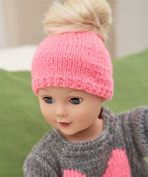 In this section, you can find free doll clothes knitting patterns. Love My Doll Sweater & Messy Bun Hat Free Knitting Pattern ...
