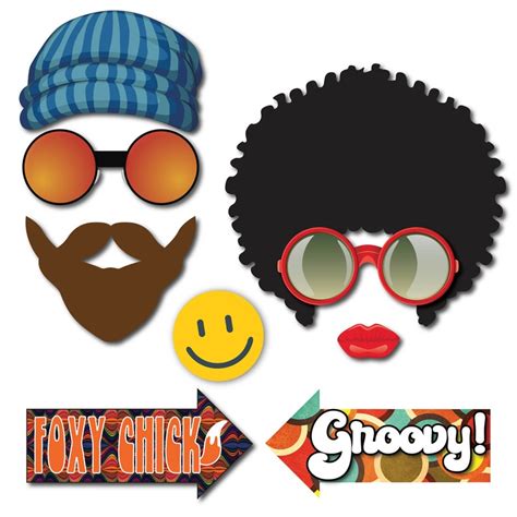 1970s Throwback Party Theme Photo Booth Props Decorations 41 Etsy