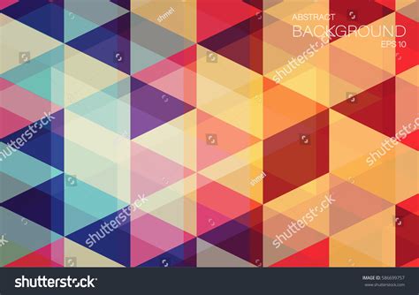 Flat Geometric Triangle Wallpaper You Design Stock Vector Royalty Free
