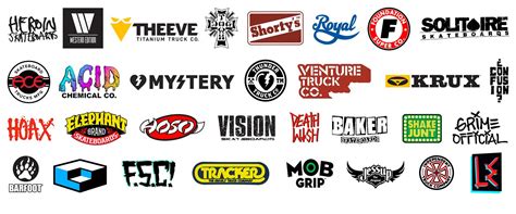 Skateboard Brands Logos Svg Bundle Vectorency