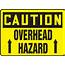 OSHA Caution Safety Sign Overhead Hazard  Verona Supply
