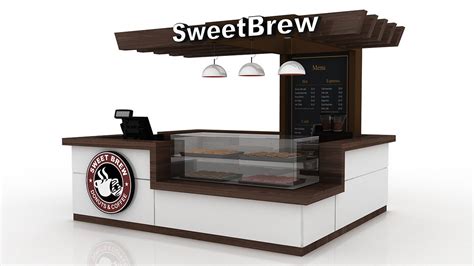 Creative Style Coffee Kiosk With Top Design For Sale