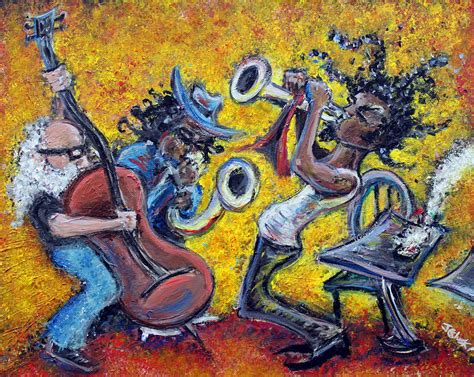 The Jazz Trio Painting By Jason Gluskin