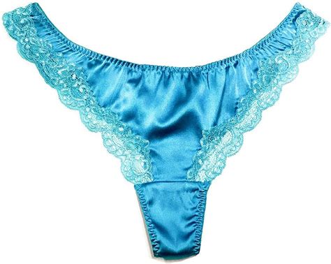 silriver womens silk g string thong panties satin t back lace thong underwear