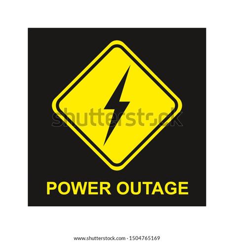 Vector Power Outage Sign Blackout Icon Stock Vector Royalty Free