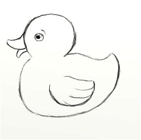 How To Draw A Baby Duck Simple Drawing For Kids Basic