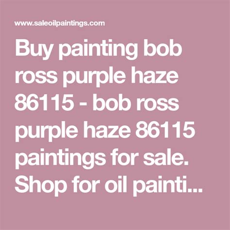 Buy Painting Bob Ross Purple Haze 86115 Bob Ross Purple Haze 86115