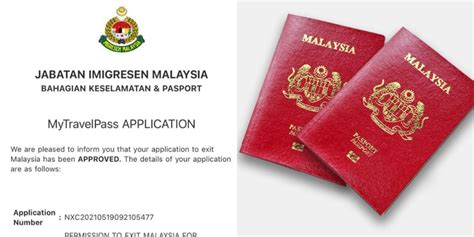 Sep 16, 2021 · there are five categories of people who do not need to apply for approval through mytravelpass to go overseas, namely diplomats and malaysian embassy officials returning to work abroad, including their dependents; Cara memohon My Travel Pass (MTP) untuk keluar negara bagi ...