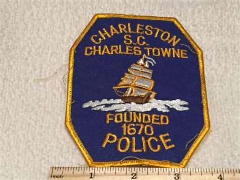 Charleston Police South Carolina Charles Towne Ship Patch Ebay