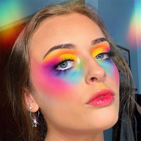 Rainbow Editorial Makeup Look By Caitlinrraine On Ig Makeup Looks Editorial Makeup Rainbow