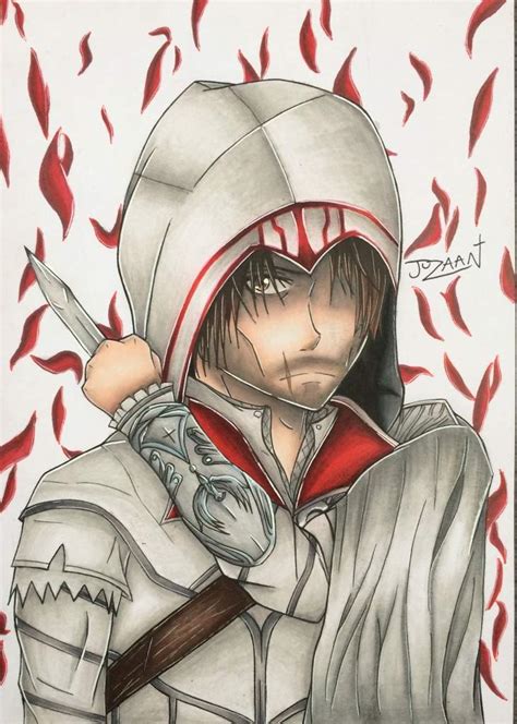 Ezio Auditore Anime Drawing Assassins Creed Art Amino