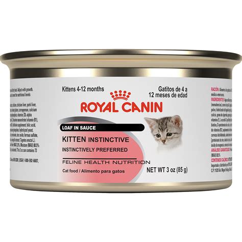 Feline natural grain free canned cat food is a delicious, high quality canned food designed to fuel your active kitty! Royal Canin Feline Health Nutrition Kitten Instinctive ...