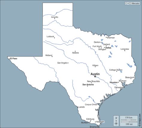 Blank Map Of Texas Rivers