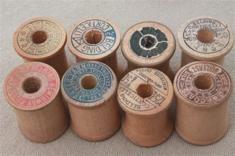 100 Vintage Wooden Spools Old Sewing Thread Spools Primitive Wood