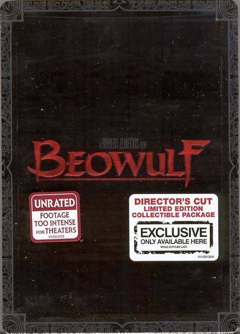 Beowulf Directors Cut Exclusive Steelbox Edition Ray Winstone Crispin Glover