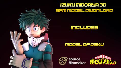 Sfm Resource Izuku Midoriya 3d Model Download By Jpuffle5 On Deviantart
