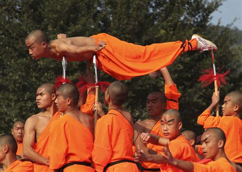Shaolin Monks Perform Qigong
