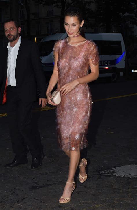 Bella Hadid Arrives At The Vogue Party In Paris Gotceleb