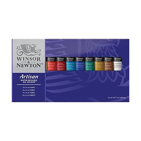 Winsor And Newton Artisan Water Mixable Oil Color Paint Beginners Set 1 25 Oz 37ml Tubes Set Of 6