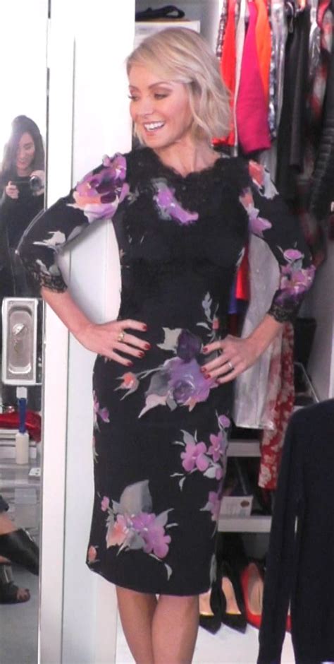 Kelly Ripa In A Floral Dolce And Gabanna Dress Live With Kelly And