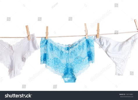 Sexy Womens Panties Hanging On Clothesline ภาพสตอก Shutterstock