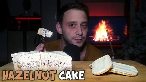 Asmr Eating Hazelnut Cake Torta Od Le Nika Youtube