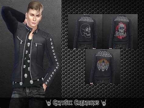 Rocker Jacket Male Version 1 Sims4 Rocker Outfit Rocker Sims Cc