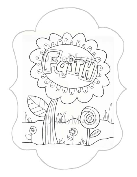 Simple Faith Like A Mustard Seed Coloring Page For Kindergarten