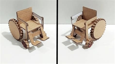 How To Make A Wheel Chair In Cardboard Youtube