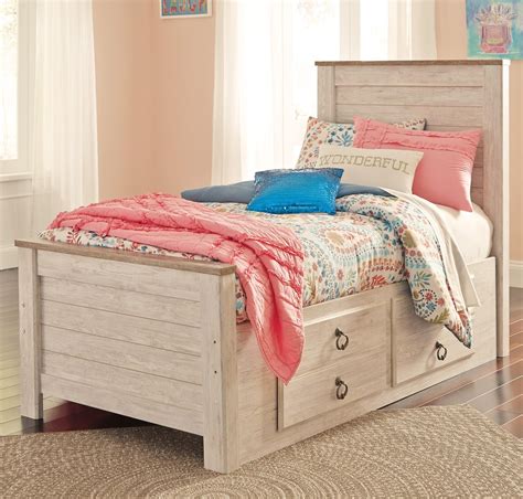Signature Design By Ashley Willowton Twin Bed With Underbed Storage
