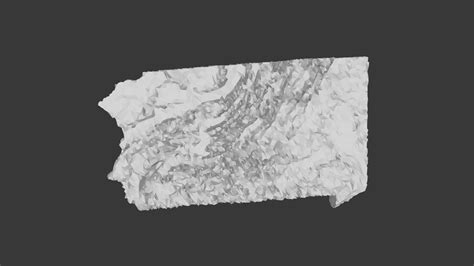 3d Topography Map Of Pennsylvania Etsy