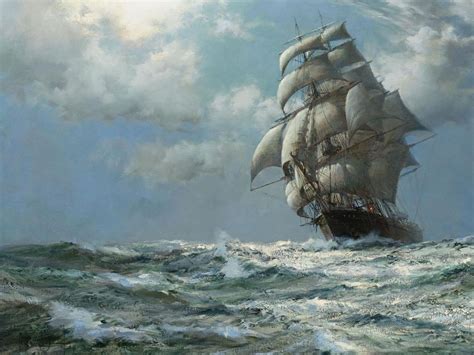 Paintings Ocean Ships Artwork Sail Ship Montague Dawson 1920x1080