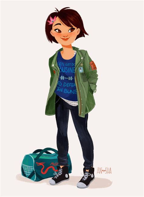 Illustrated Disney Princesses Reimagined As Modern Girls Living In The