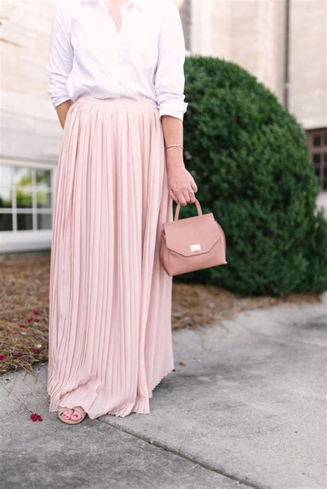 Dainty Jewells Fluttering Fancy Blush Pink Pleated Maxi Skirt How