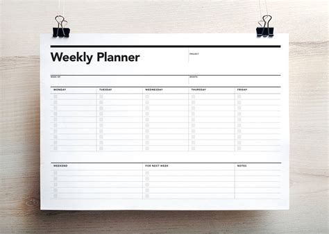 Fillable Weekly Planner Student Agenda Rumble Design Store