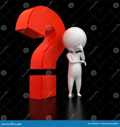 Guy With A Question Mark Stock Illustration Illustration Of Small
