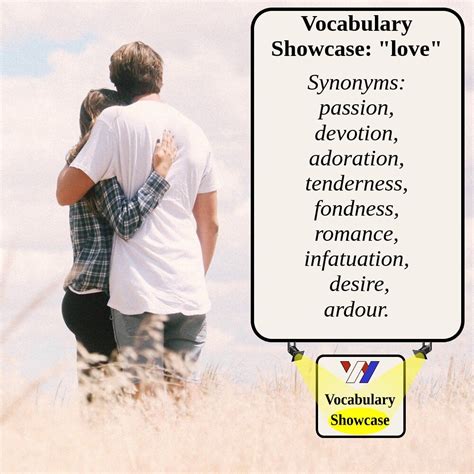 Synonyms For Love Vocabulary Showcase — Wright English